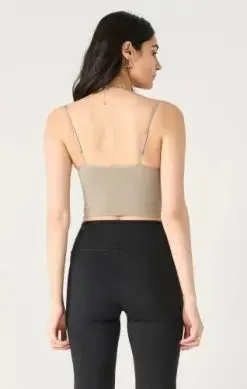 Seamless Bra Top, Taupe