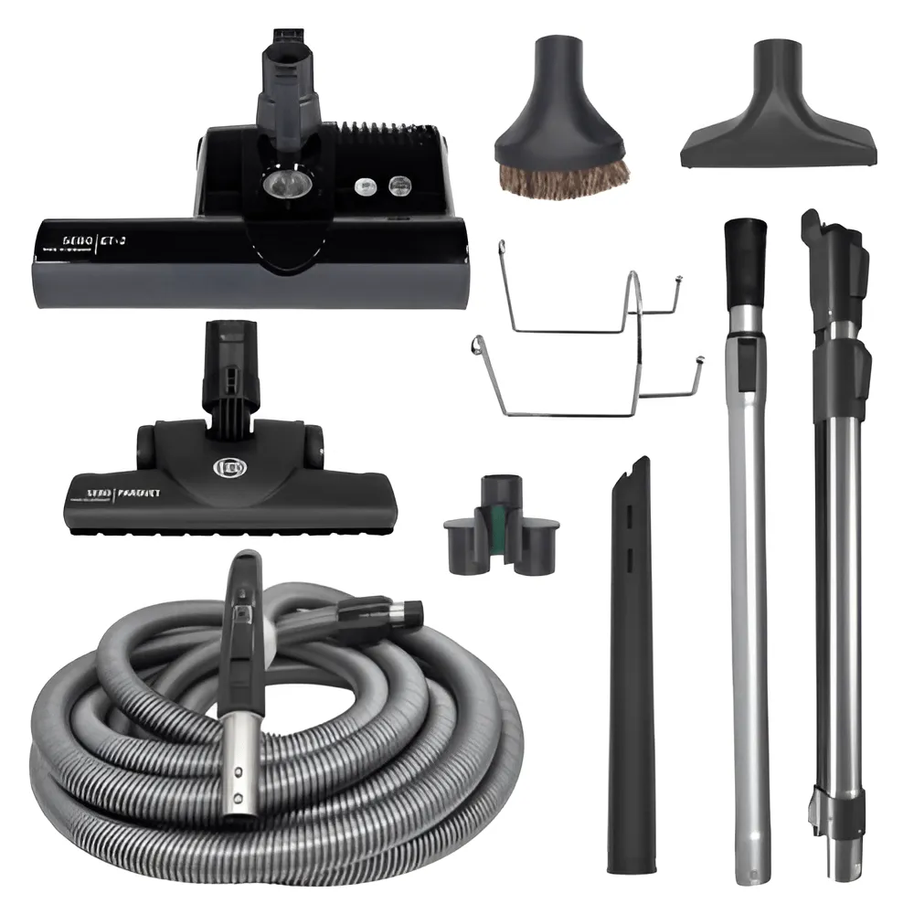 SEBO 30′ PREMIUM CENTRAL VACUUM KIT WITH ET-2 POWER HEAD