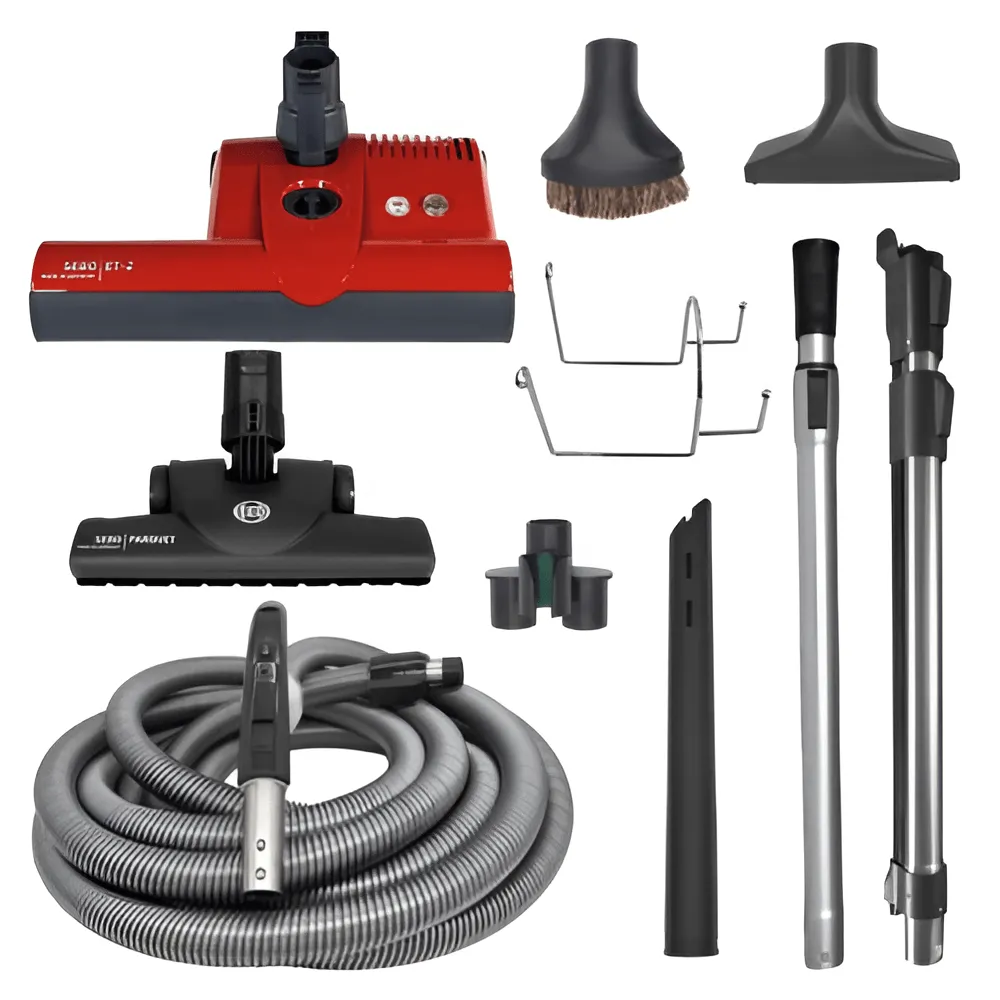 SEBO 30′ PREMIUM CENTRAL VACUUM KIT WITH ET-2 POWER HEAD