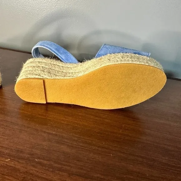 Ser Verde Blue Sueded Sandal Made in Spain Size 36