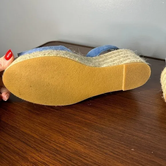 Ser Verde Blue Sueded Sandal Made in Spain Size 36