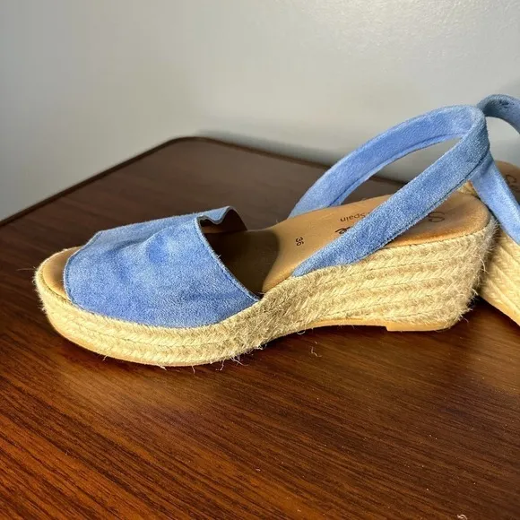Ser Verde Blue Sueded Sandal Made in Spain Size 36