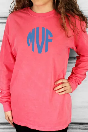 Shades of Pink/Purple Comfort Colors Long Sleeve T-Shirt