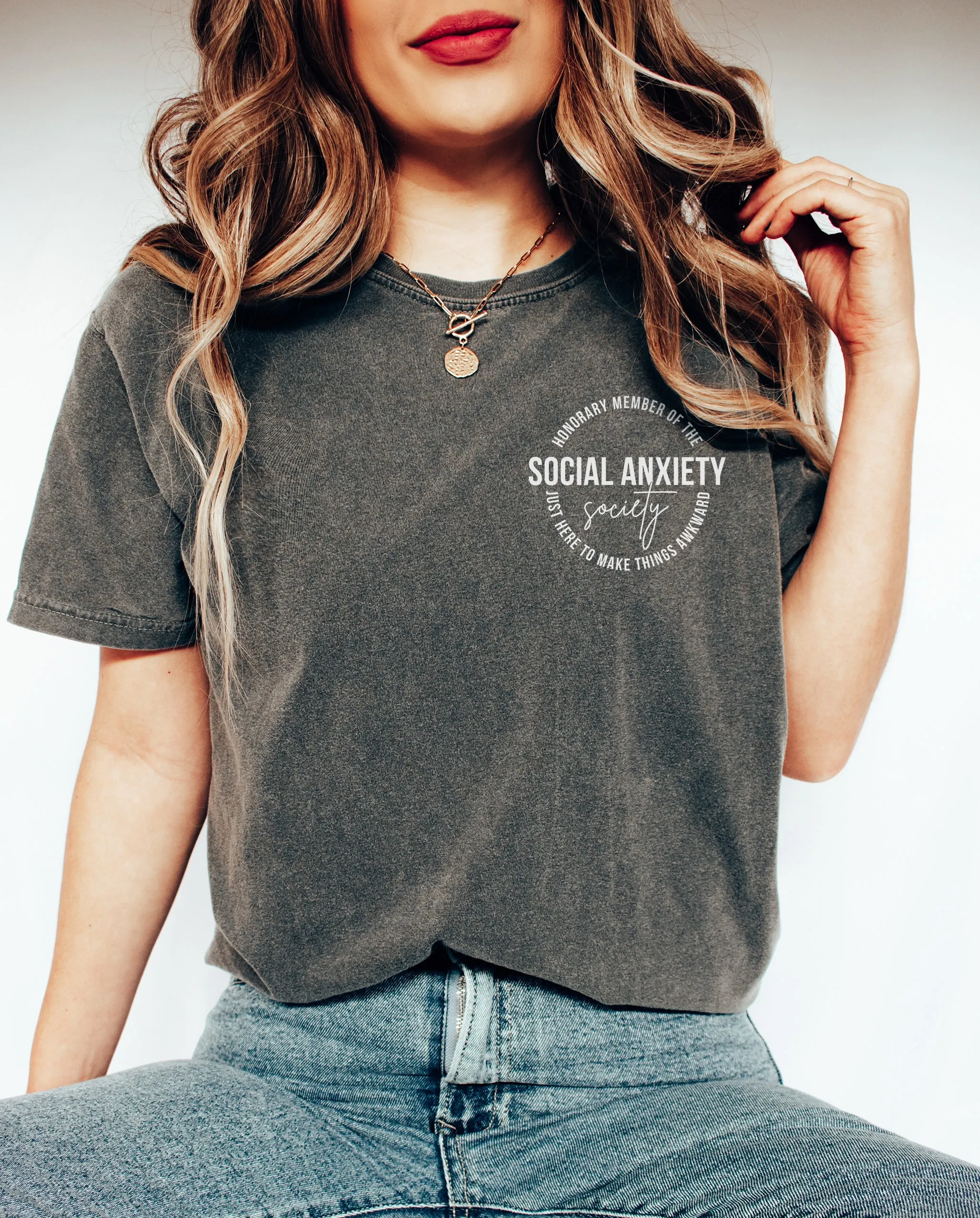 Social Anxiety Society - Pepper Comfort Colors Unisex Tee