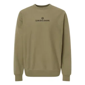 Sound it Out v4 (Liberation)- Premium Cross-Grain Crewneck (Olive)