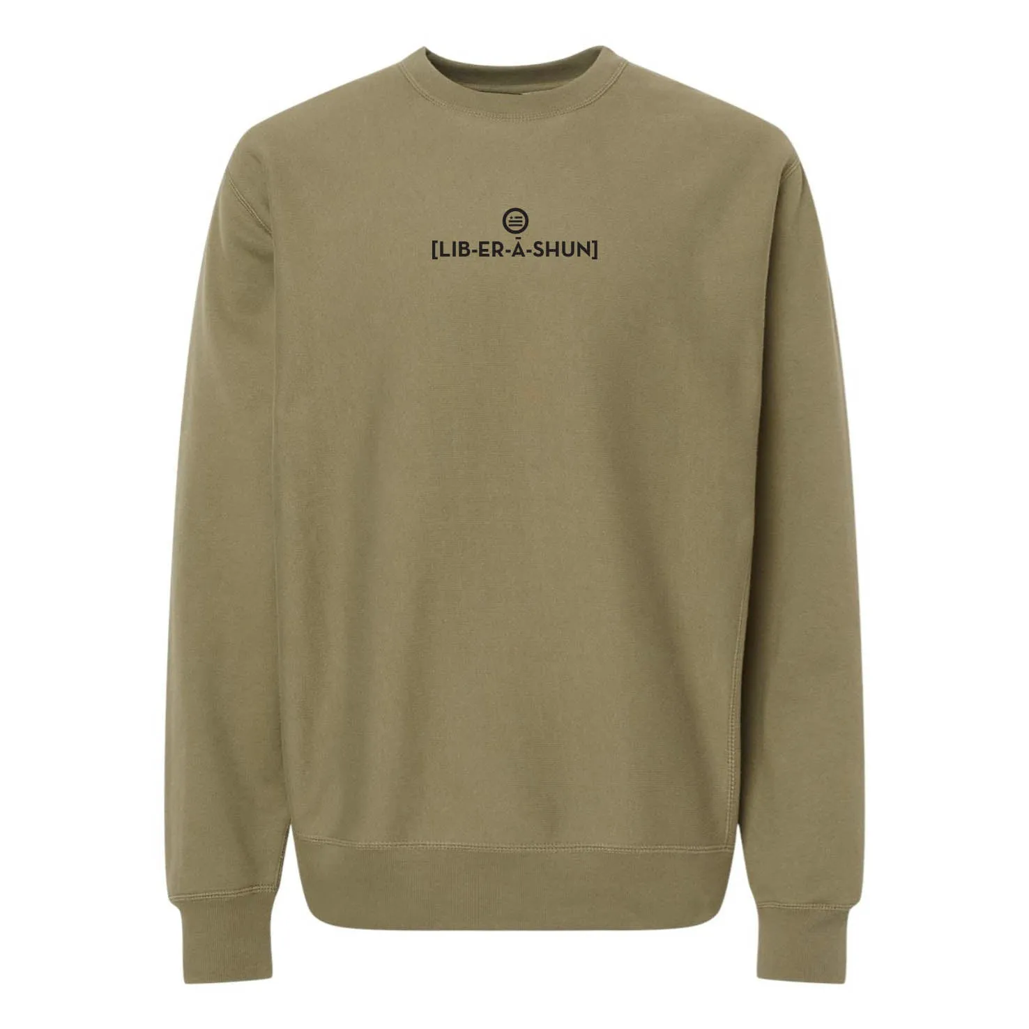 Sound it Out v4 (Liberation)- Premium Cross-Grain Crewneck (Olive)
