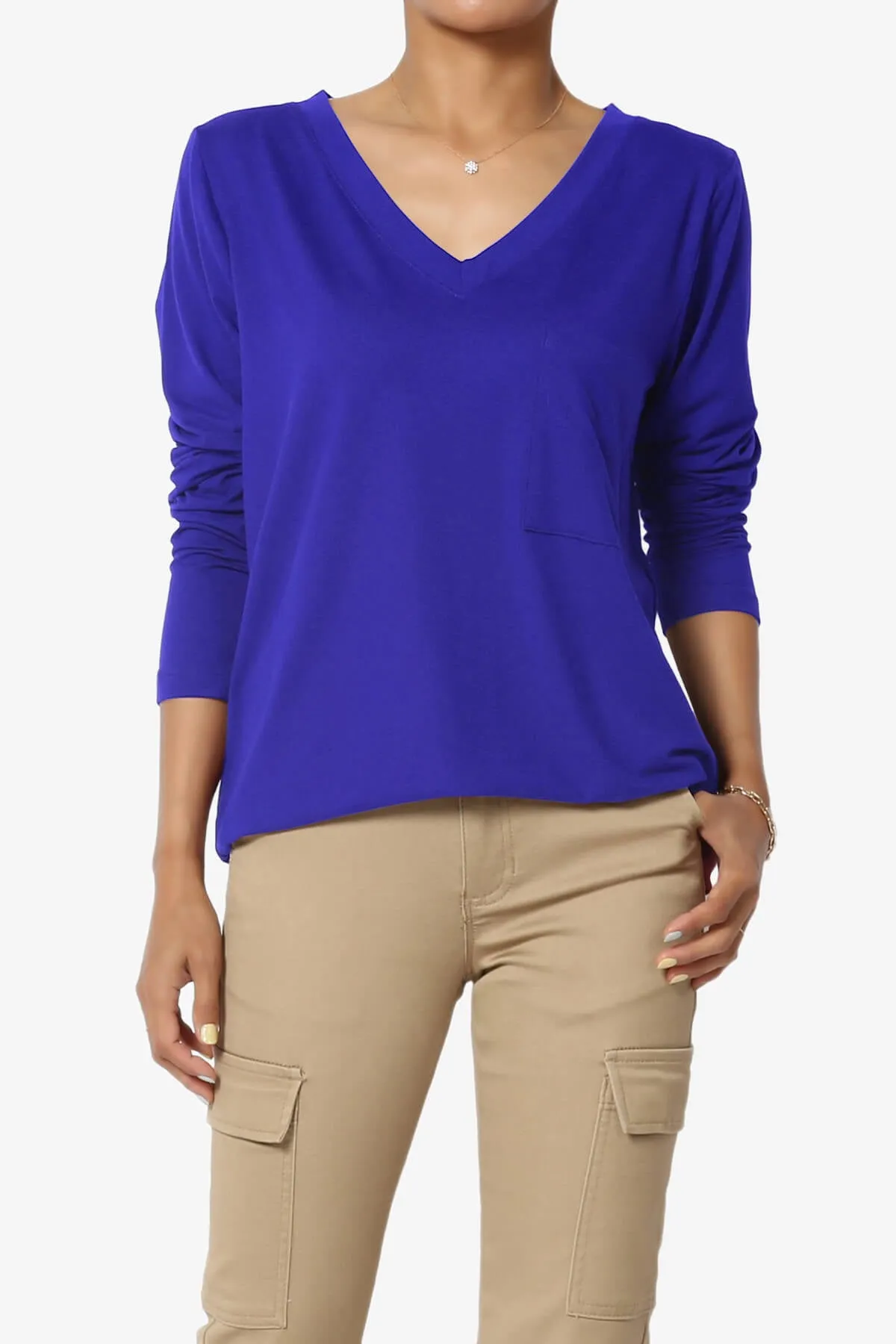 Susan Ultra Soft Chest Pocket Loose Fit T-Shirt PLUS