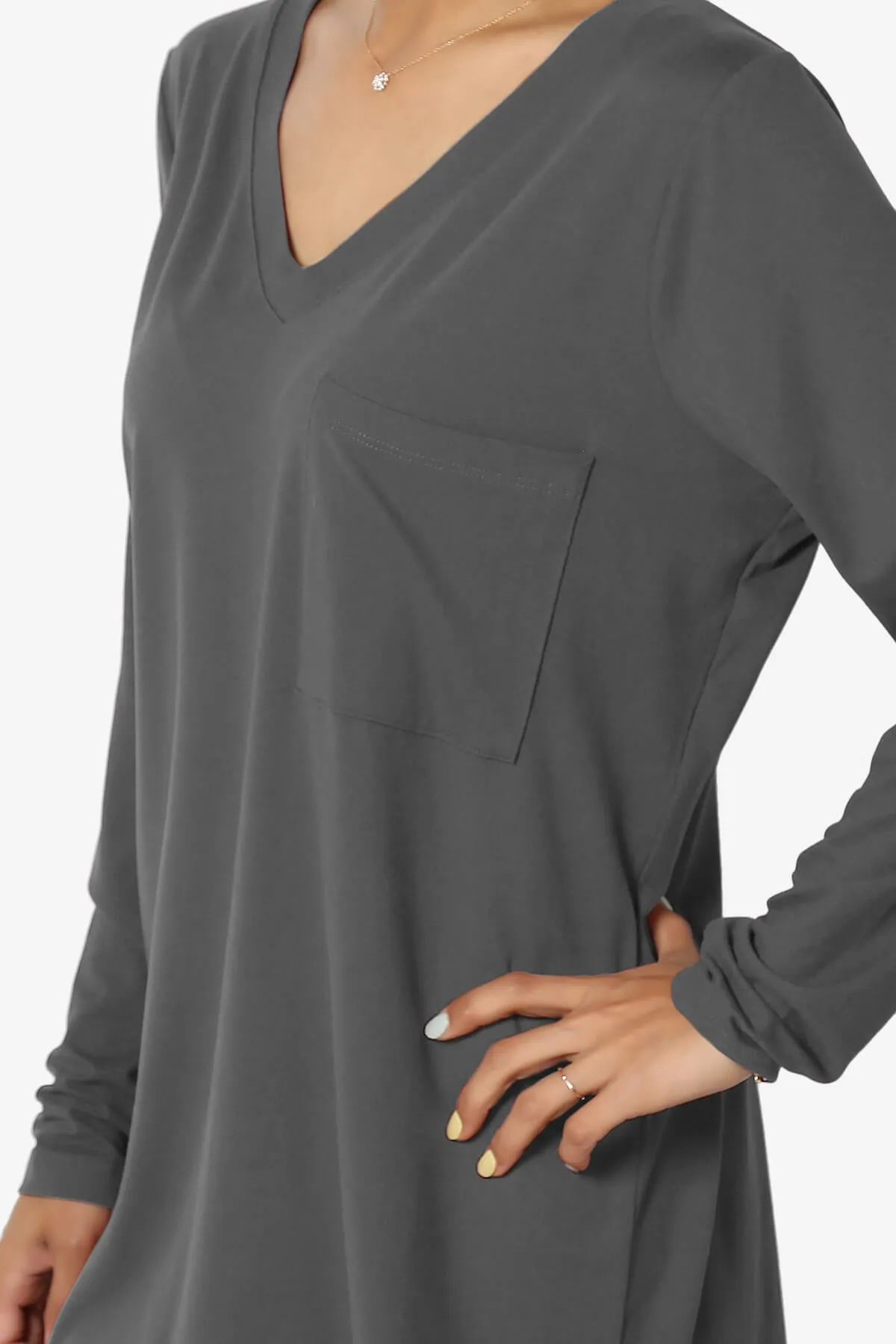 Susan Ultra Soft Chest Pocket Loose Fit T-Shirt PLUS