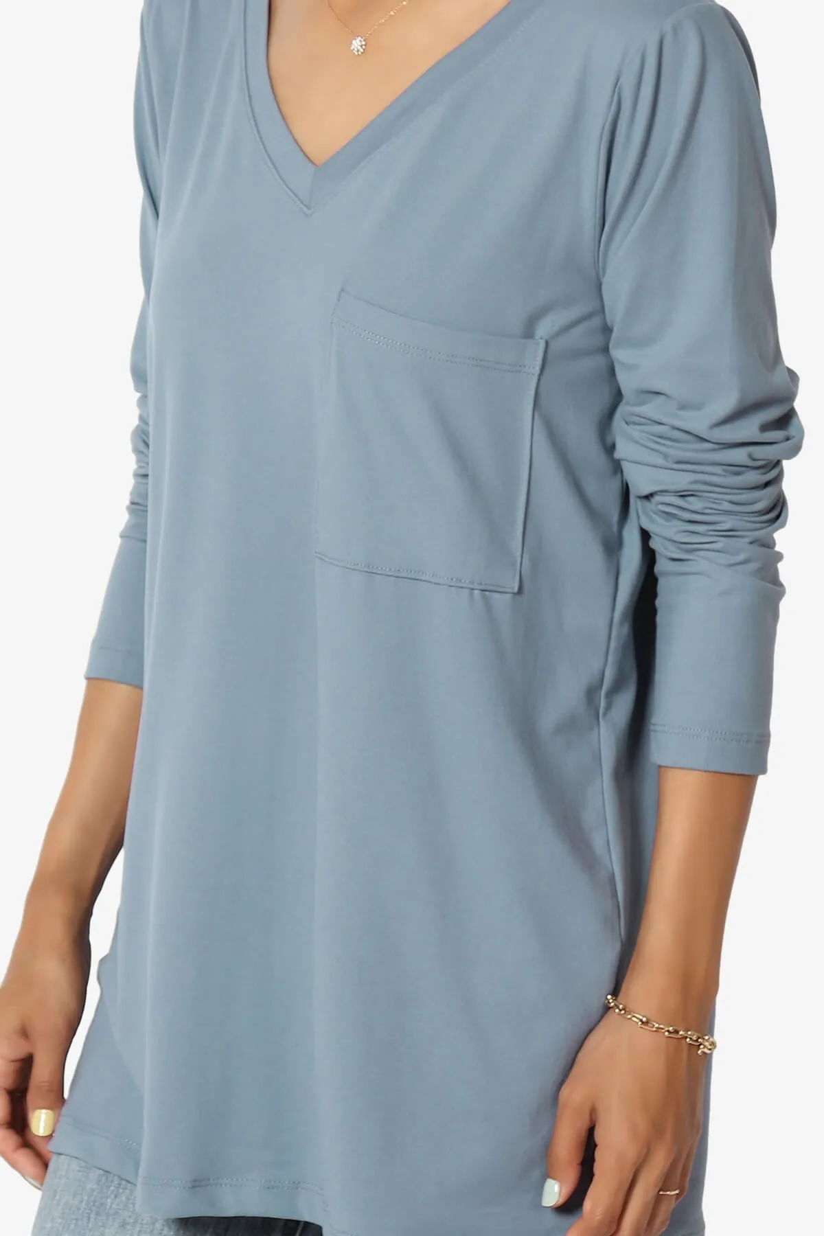Susan Ultra Soft Chest Pocket Loose Fit T-Shirt PLUS