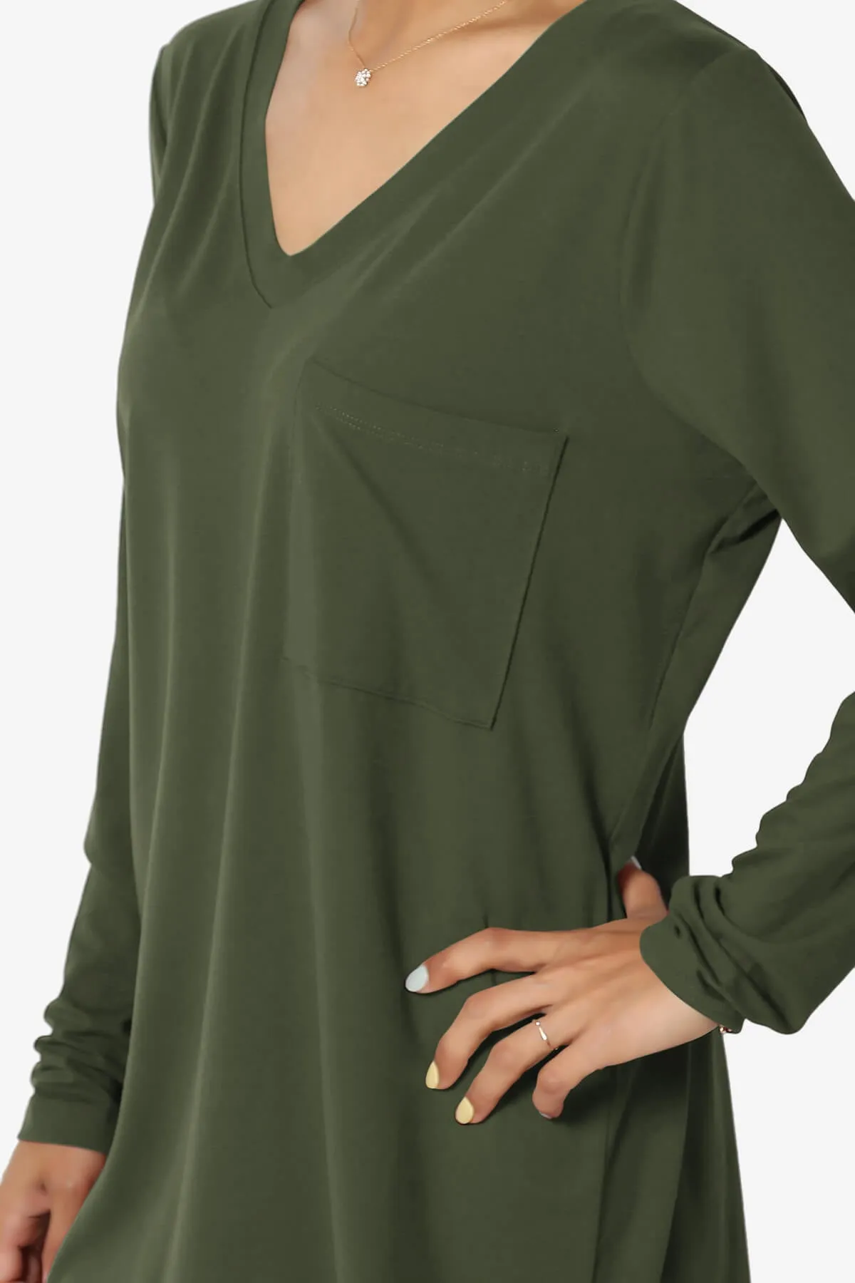 Susan Ultra Soft Chest Pocket Loose Fit T-Shirt PLUS