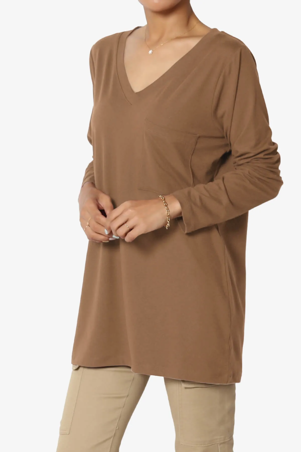 Susan Ultra Soft Chest Pocket Loose Fit T-Shirt PLUS