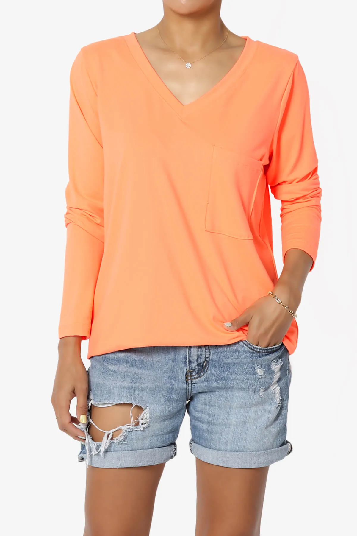 Susan Ultra Soft Chest Pocket Loose Fit T-Shirt PLUS