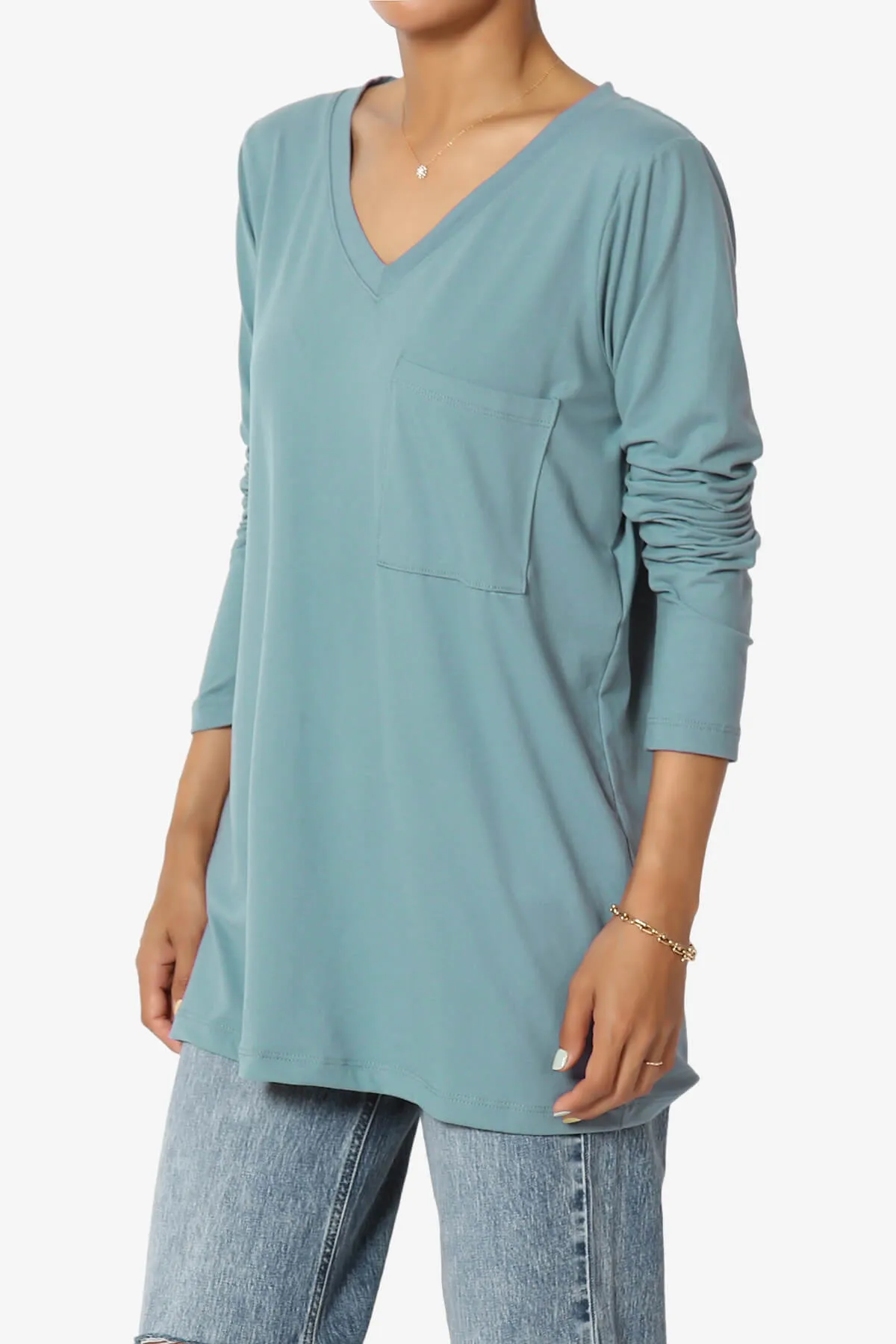 Susan Ultra Soft Chest Pocket Loose Fit T-Shirt PLUS