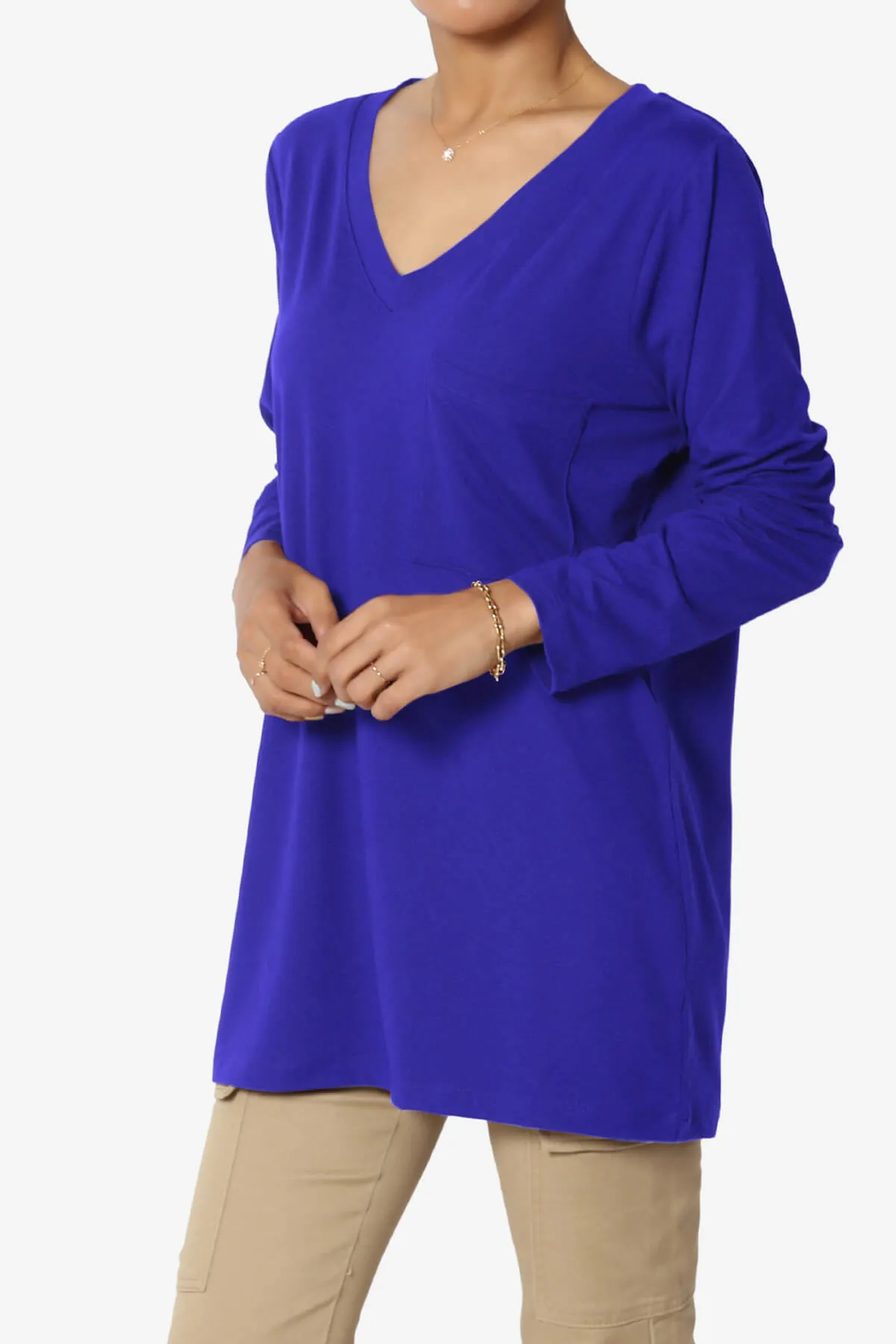 Susan Ultra Soft Chest Pocket Loose Fit T-Shirt PLUS