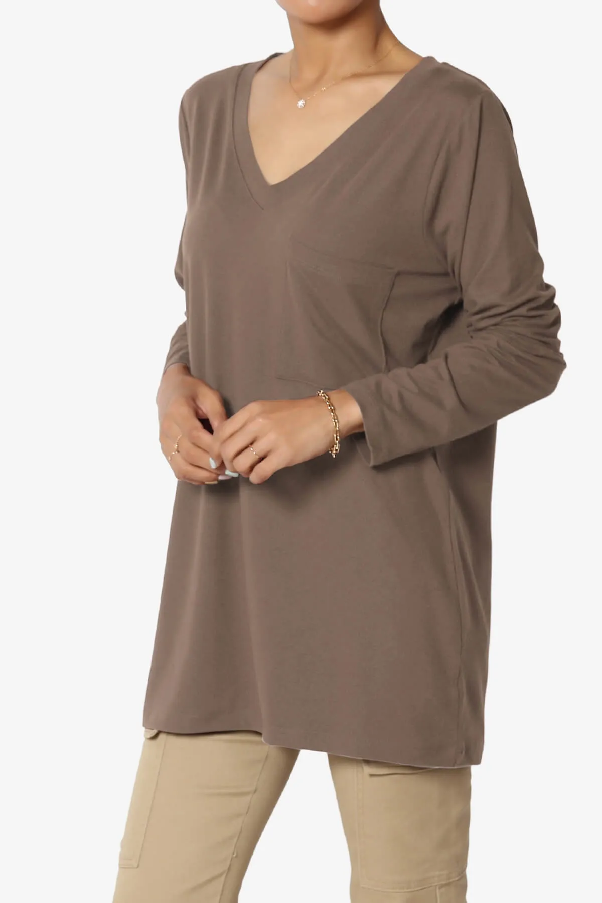 Susan Ultra Soft Chest Pocket Loose Fit T-Shirt PLUS