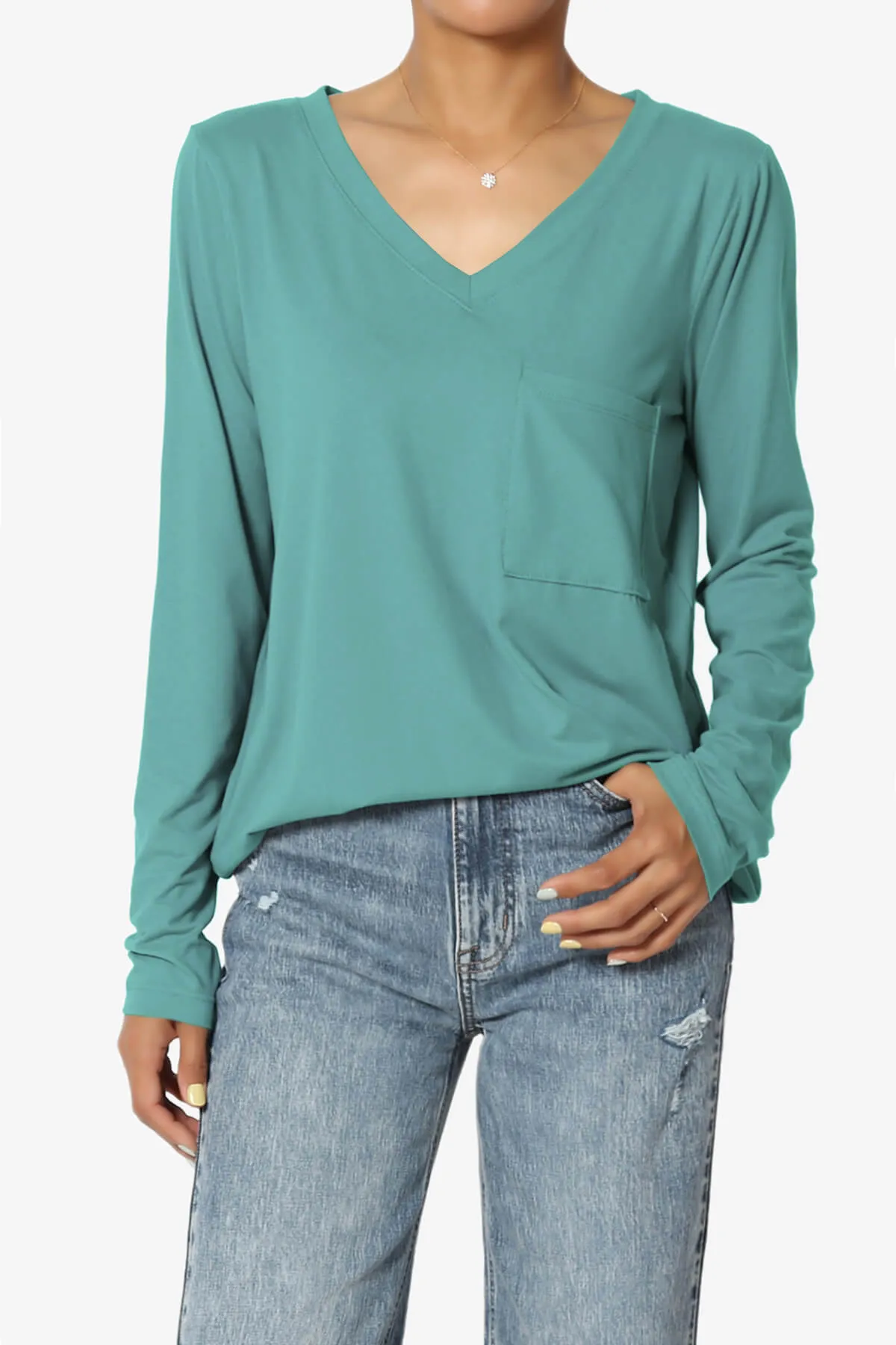 Susan Ultra Soft Chest Pocket Loose Fit T-Shirt PLUS