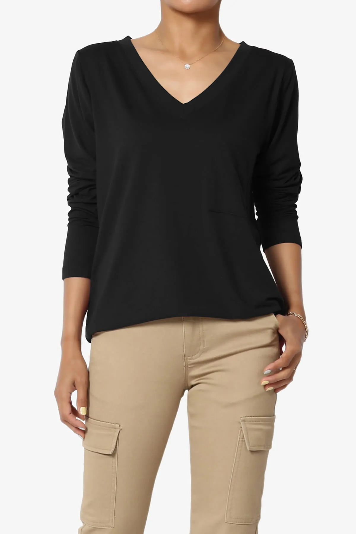 Susan Ultra Soft Chest Pocket Loose Fit T-Shirt PLUS