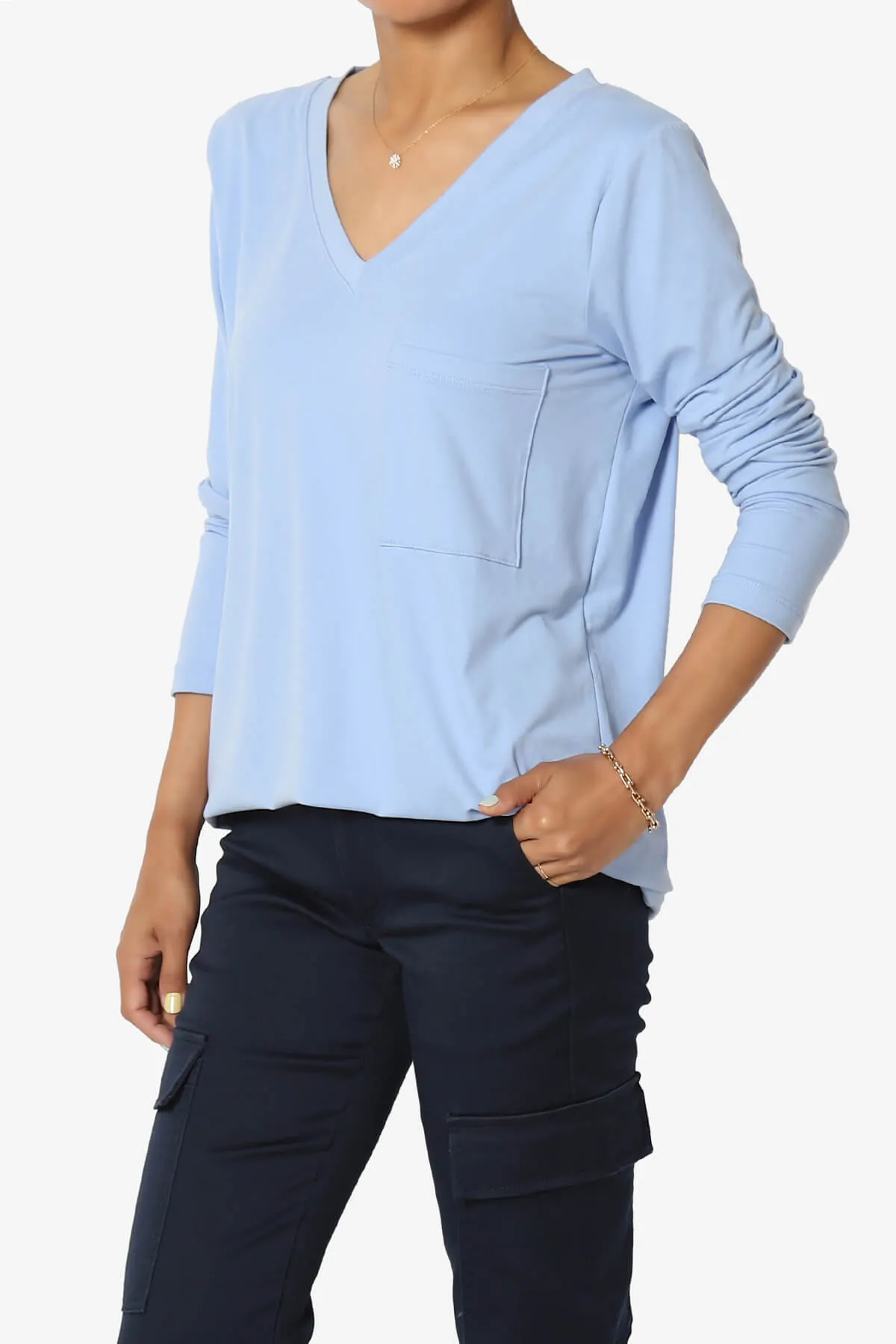 Susan Ultra Soft Chest Pocket Loose Fit T-Shirt PLUS