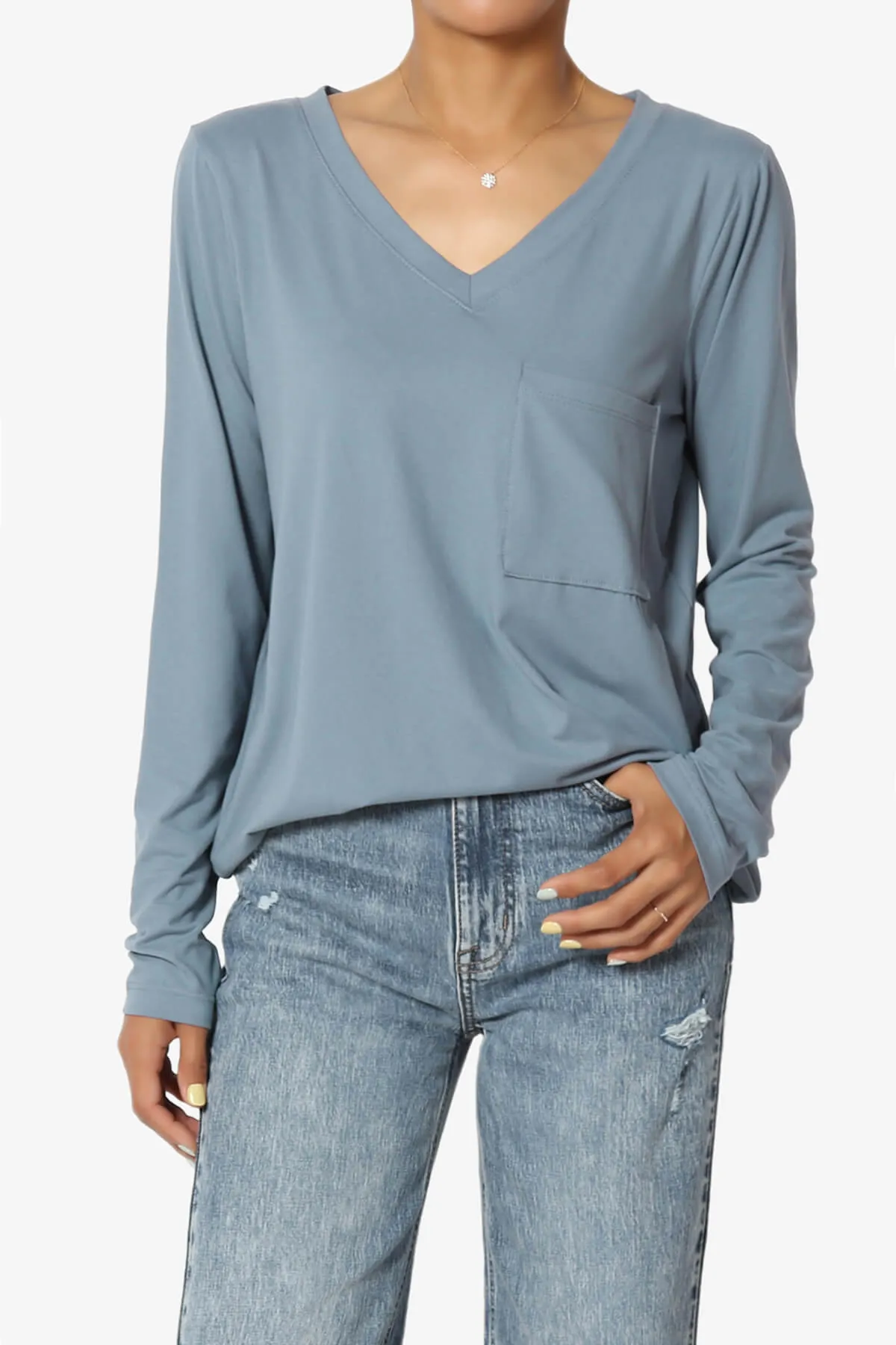 Susan Ultra Soft Chest Pocket Loose Fit T-Shirt PLUS