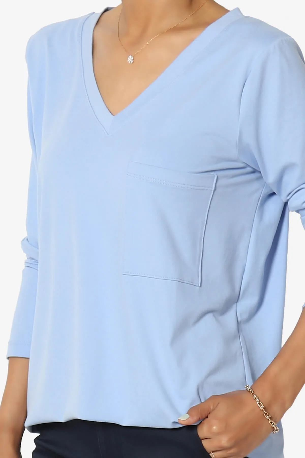 Susan Ultra Soft Chest Pocket Loose Fit T-Shirt PLUS