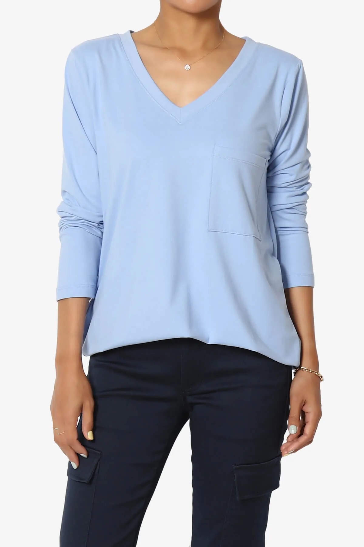 Susan Ultra Soft Chest Pocket Loose Fit T-Shirt PLUS