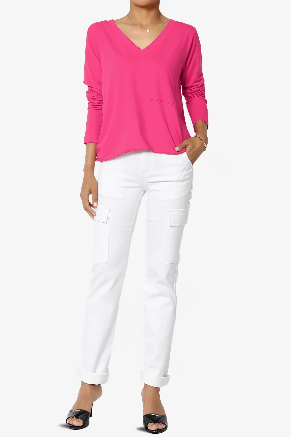 Susan Ultra Soft Chest Pocket Loose Fit T-Shirt PLUS
