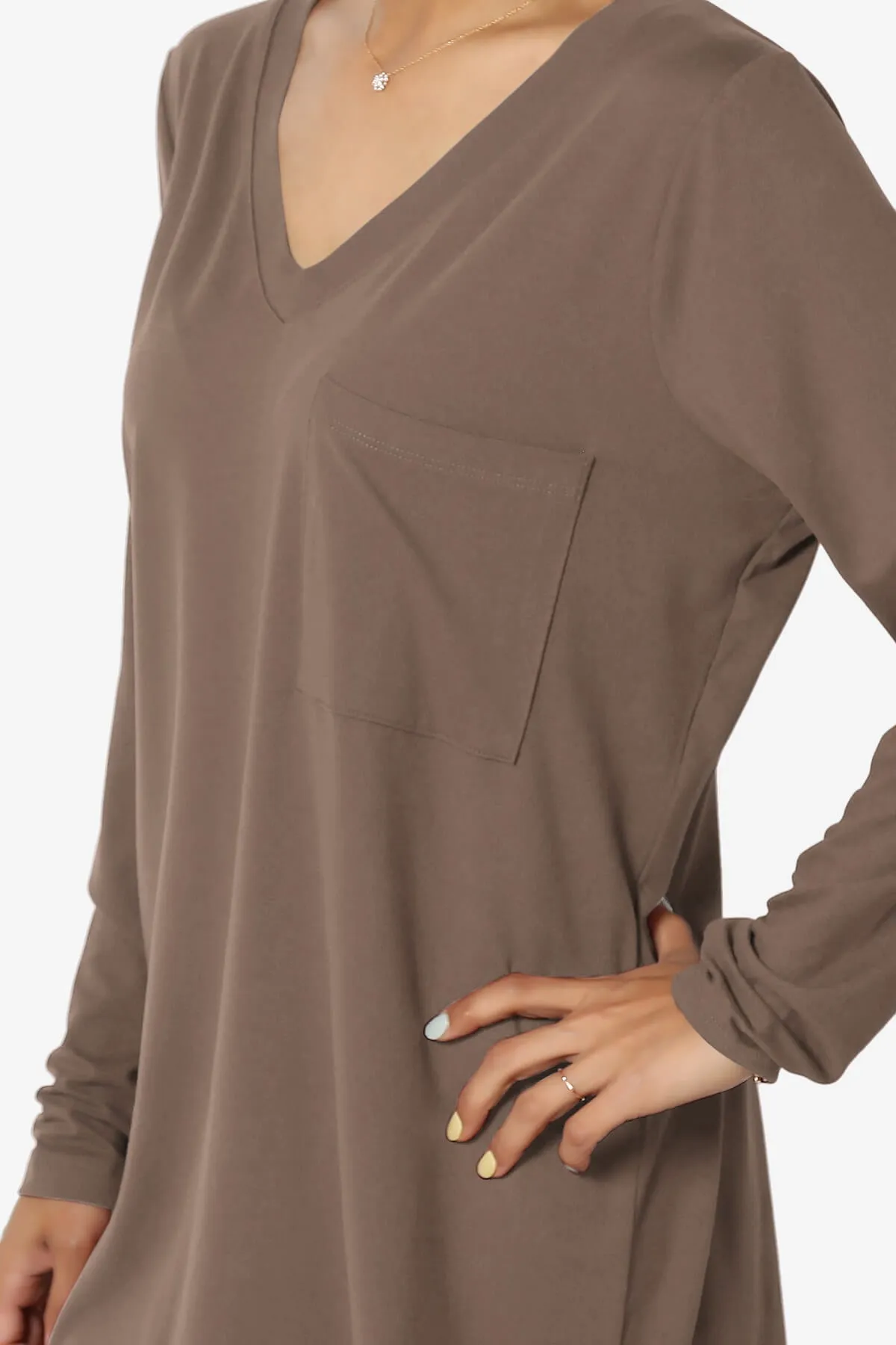 Susan Ultra Soft Chest Pocket Loose Fit T-Shirt PLUS