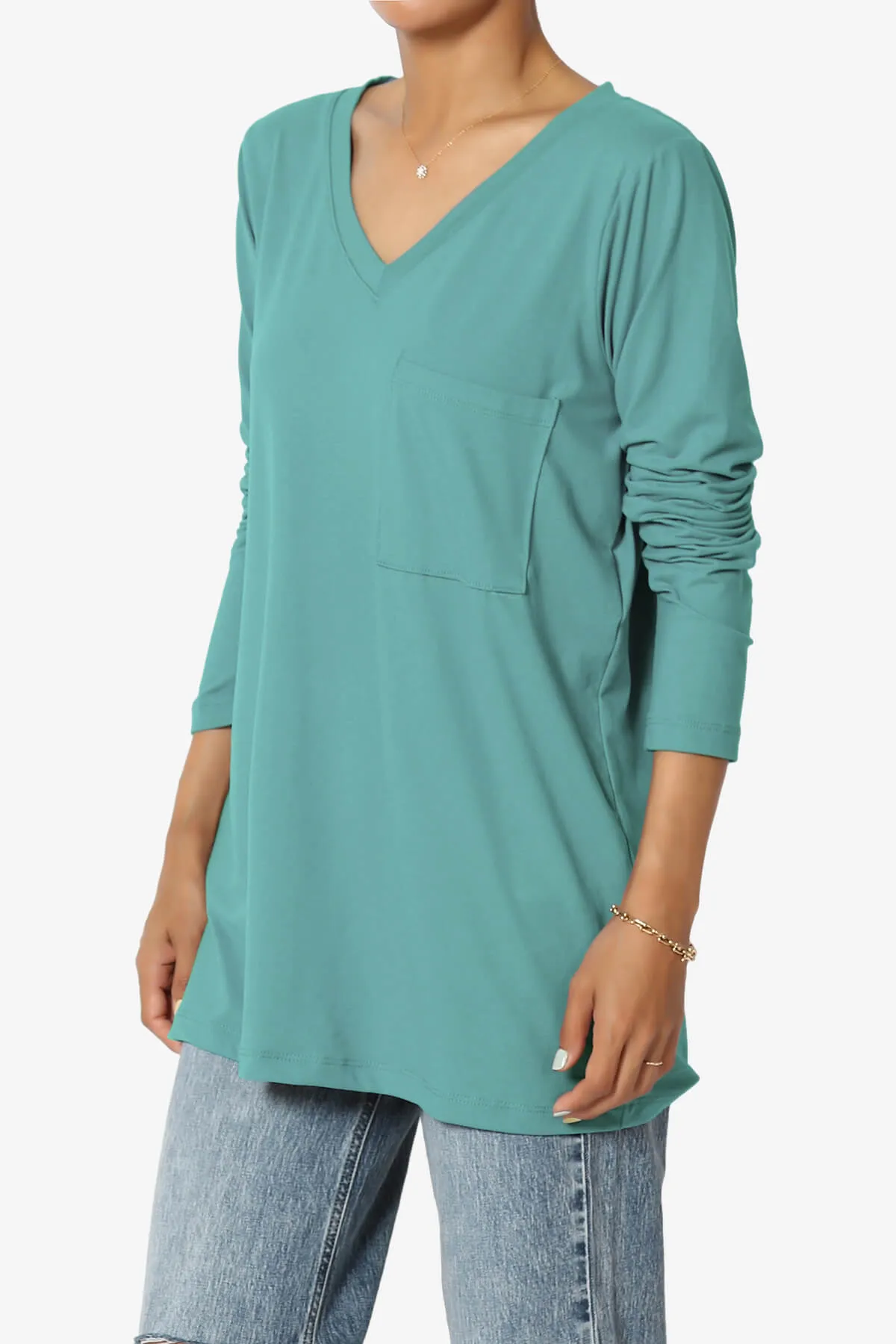 Susan Ultra Soft Chest Pocket Loose Fit T-Shirt PLUS