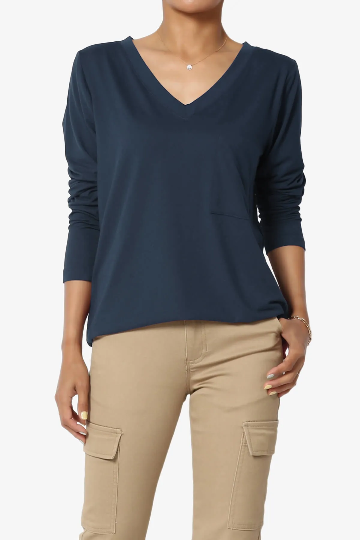 Susan Ultra Soft Chest Pocket Loose Fit T-Shirt PLUS
