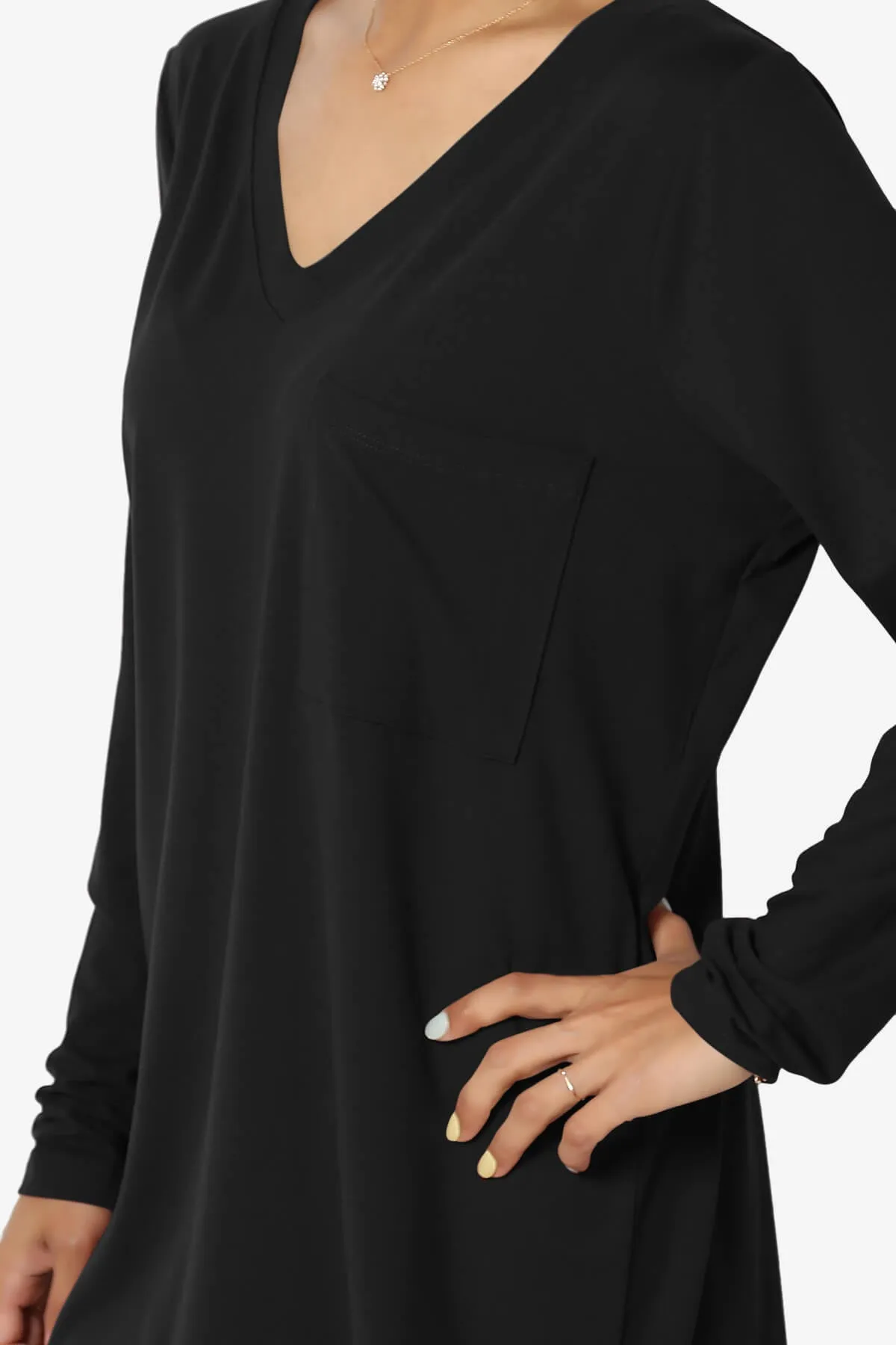 Susan Ultra Soft Chest Pocket Loose Fit T-Shirt PLUS