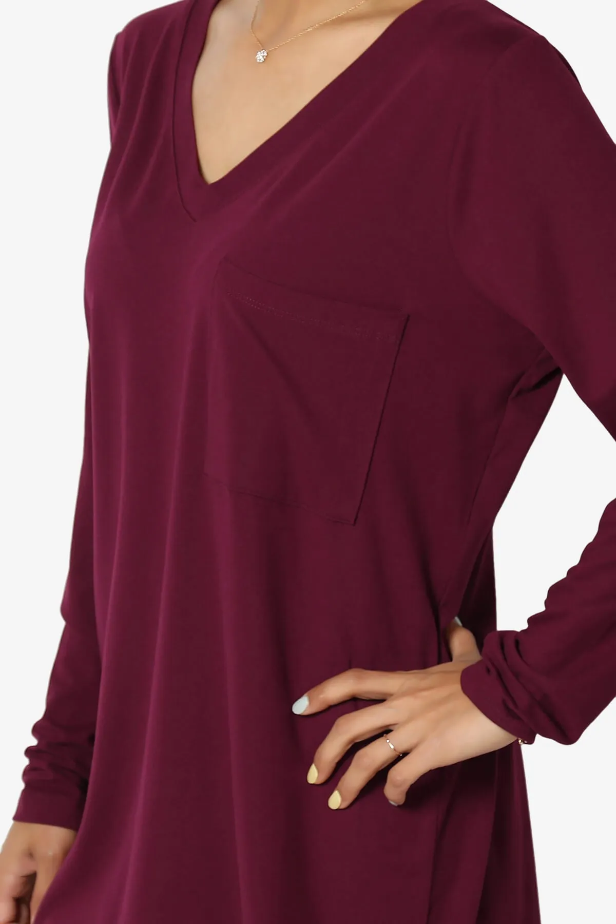 Susan Ultra Soft Chest Pocket Loose Fit T-Shirt PLUS