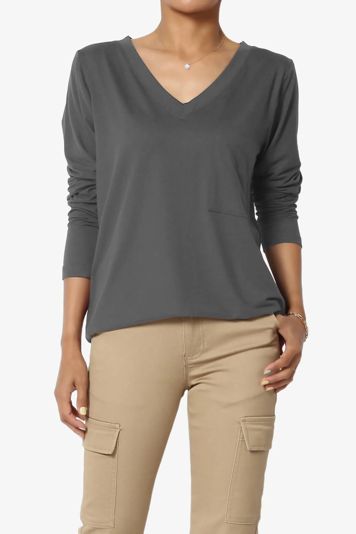 Susan Ultra Soft Chest Pocket Loose Fit T-Shirt PLUS