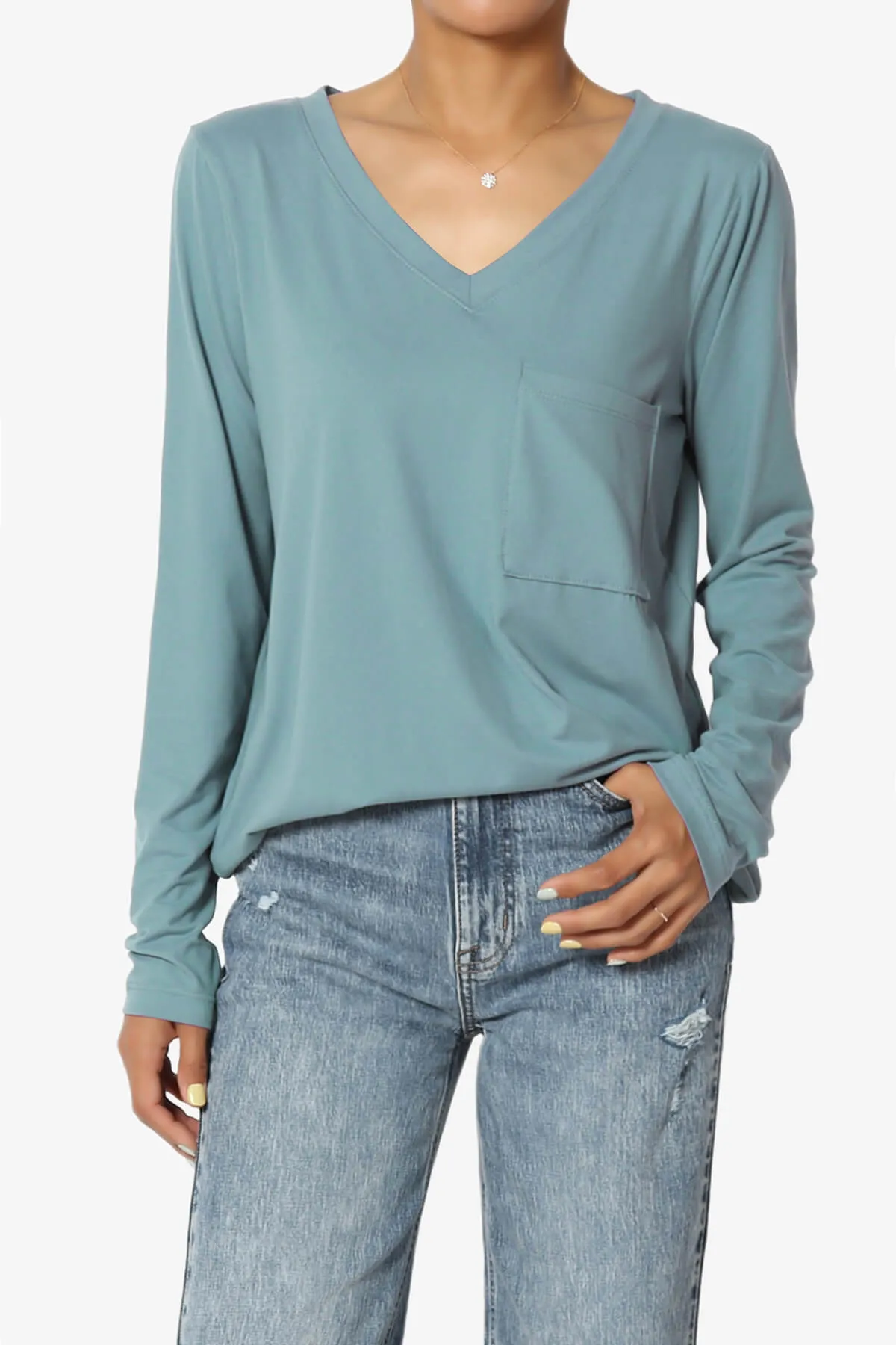 Susan Ultra Soft Chest Pocket Loose Fit T-Shirt PLUS
