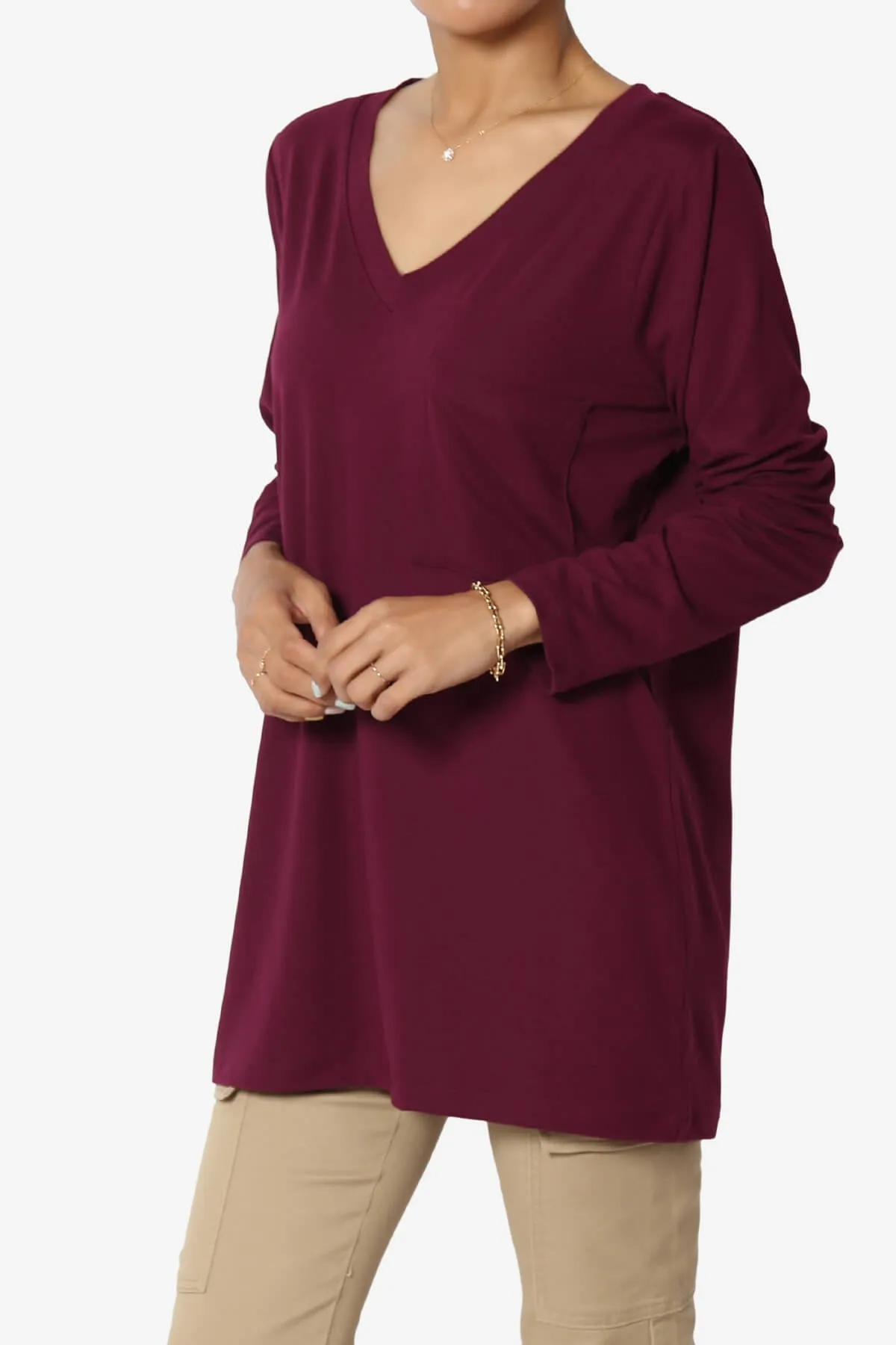Susan Ultra Soft Chest Pocket Loose Fit T-Shirt PLUS