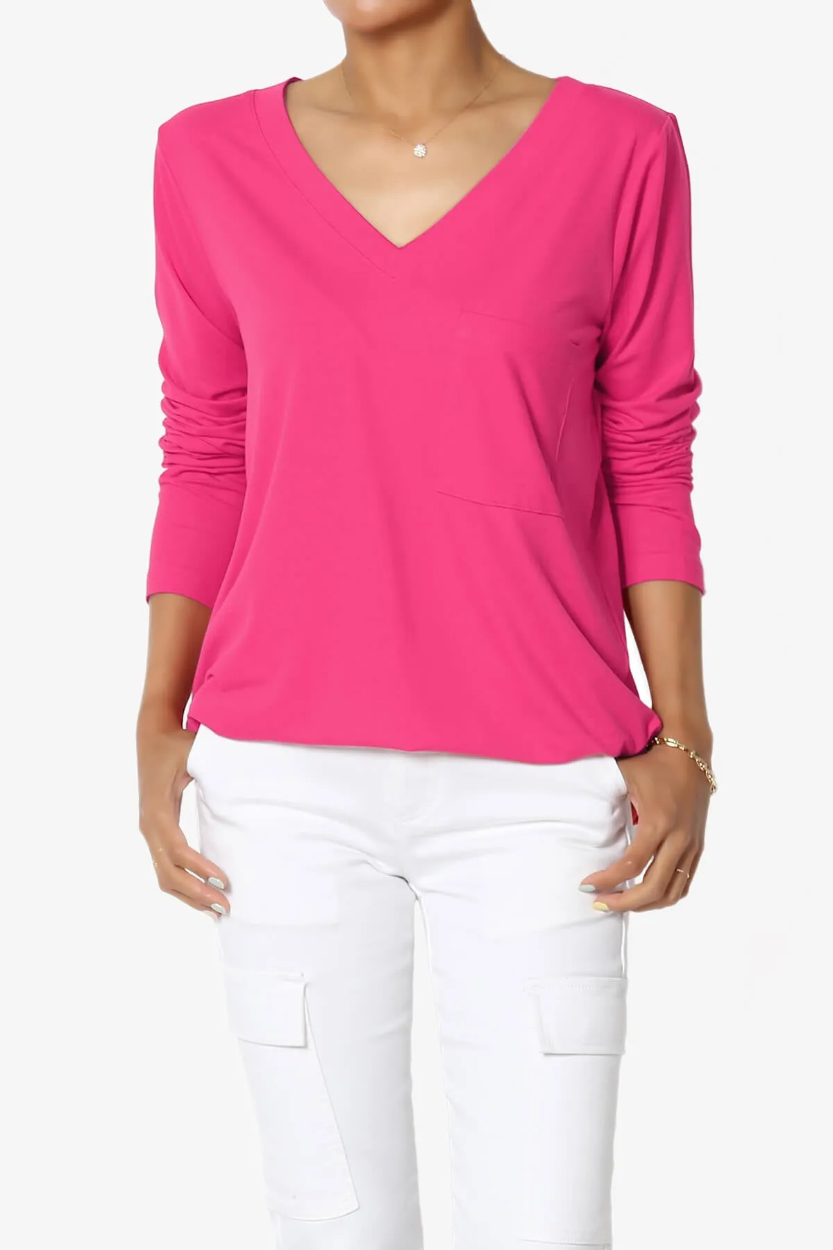 Susan Ultra Soft Chest Pocket Loose Fit T-Shirt PLUS