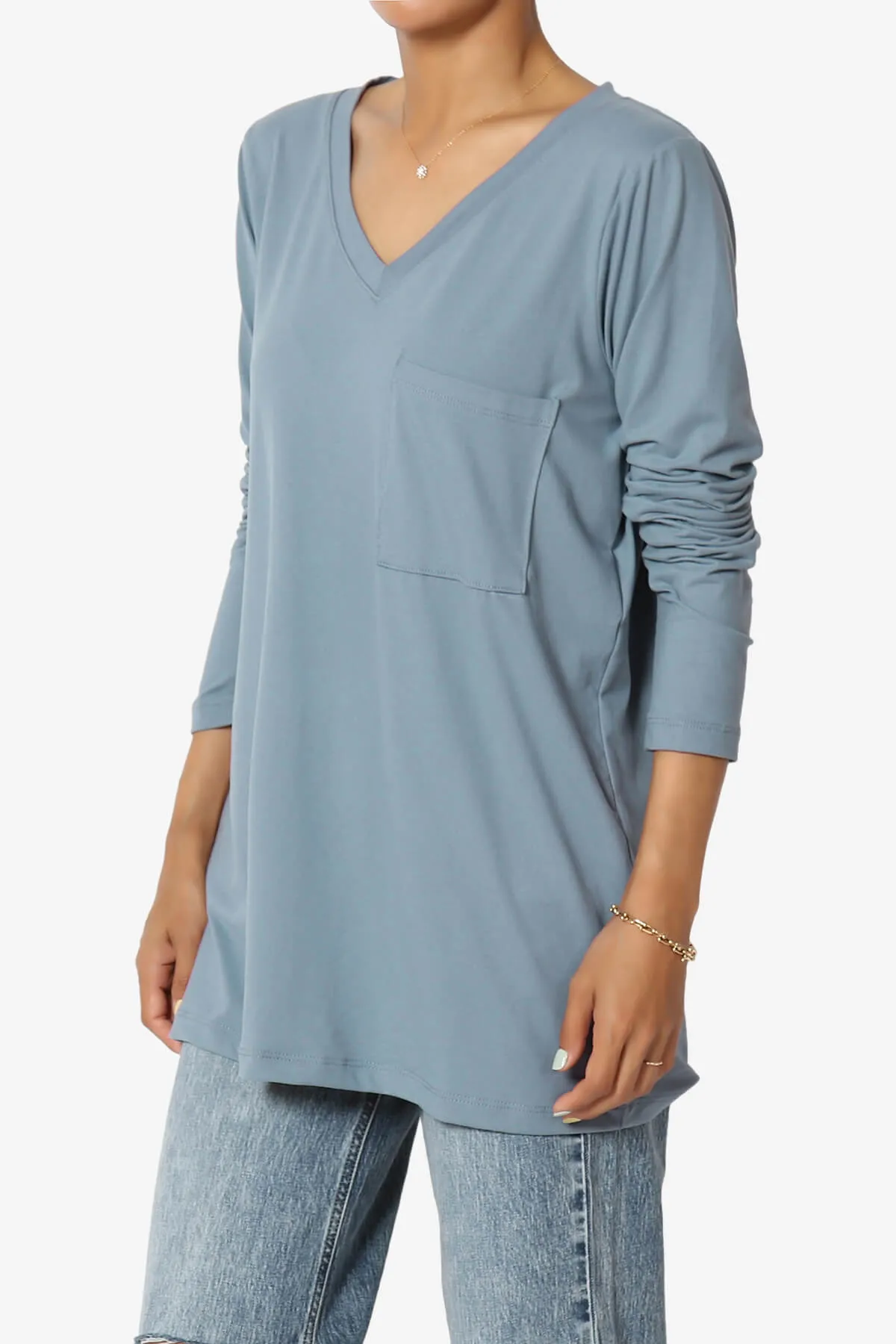Susan Ultra Soft Chest Pocket Loose Fit T-Shirt PLUS