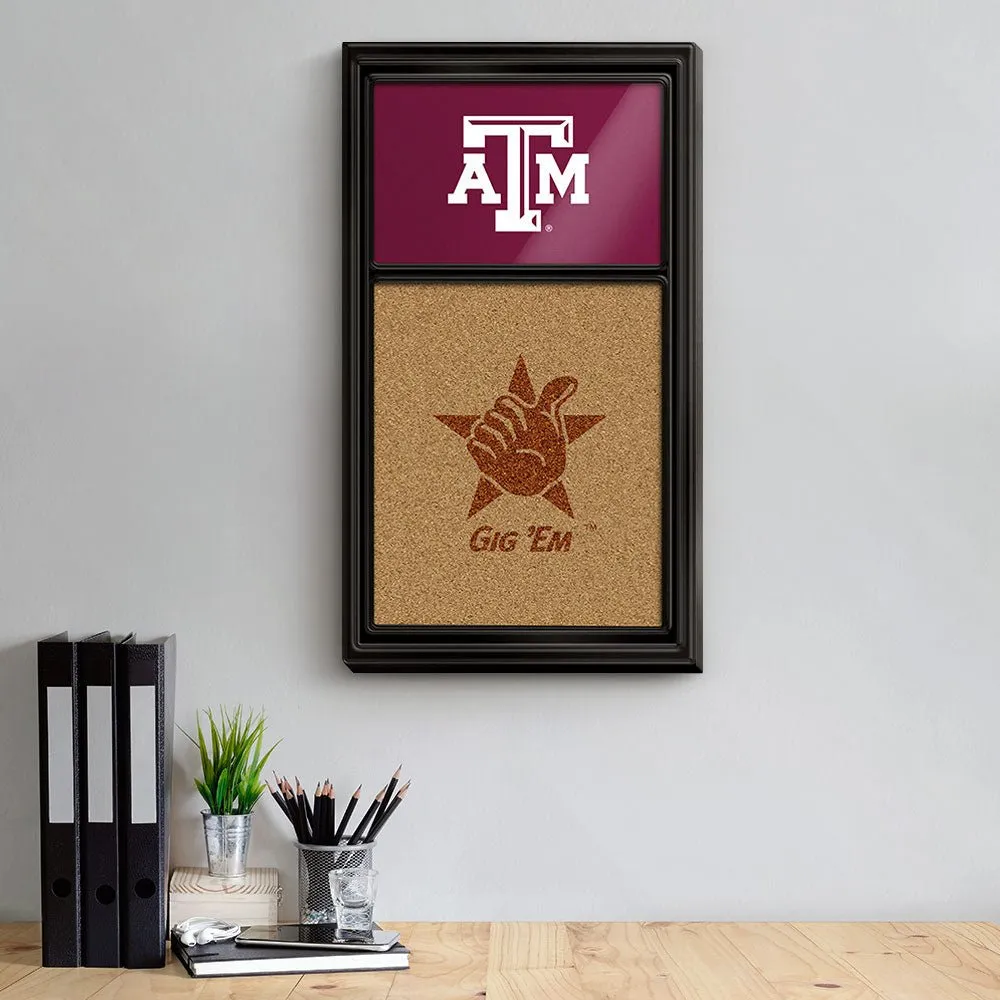 Texas A&M Aggies: Dual Logo - Cork Note Board