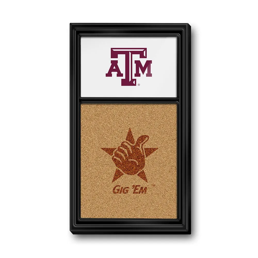 Texas A&M Aggies: Dual Logo - Cork Note Board