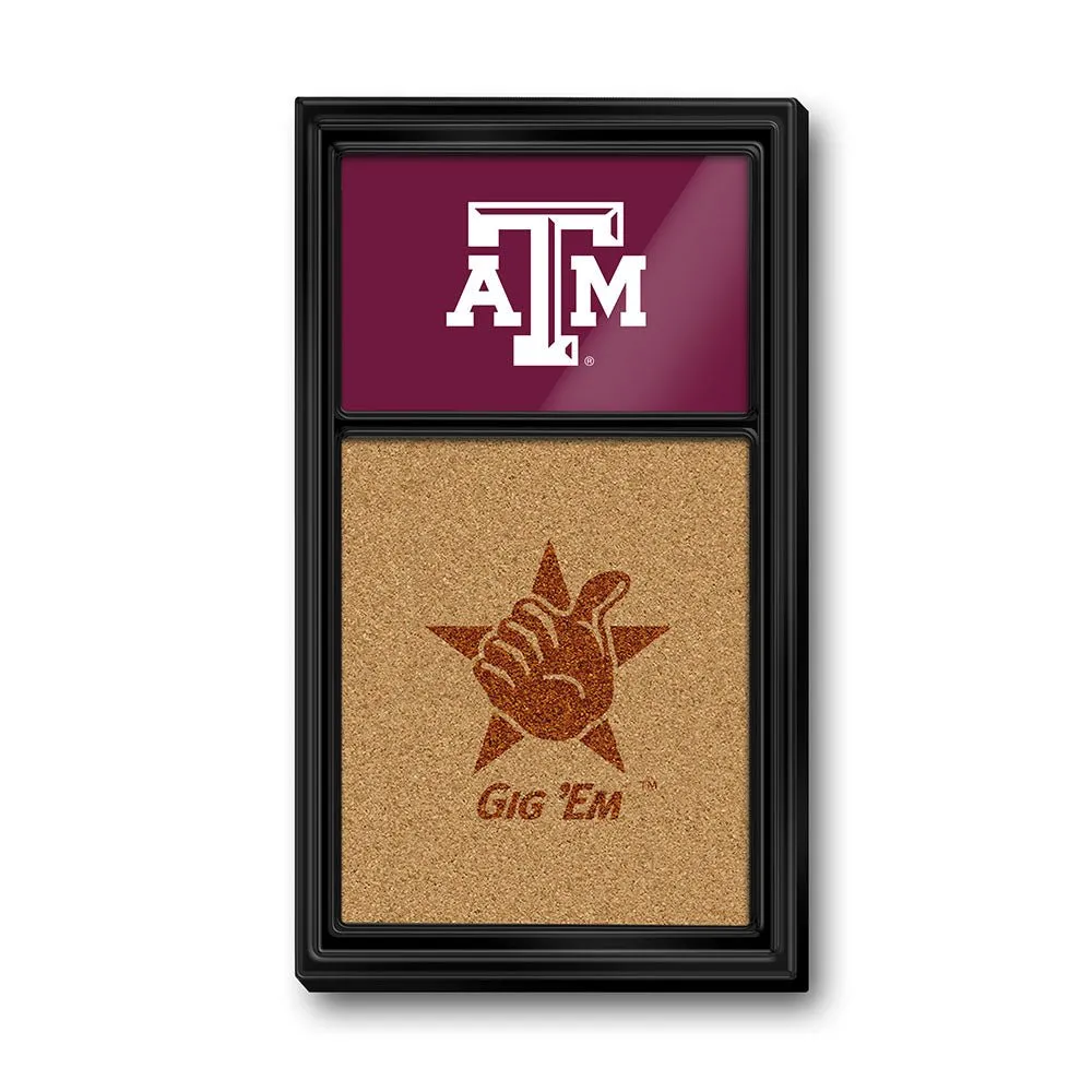 Texas A&M Aggies: Dual Logo - Cork Note Board