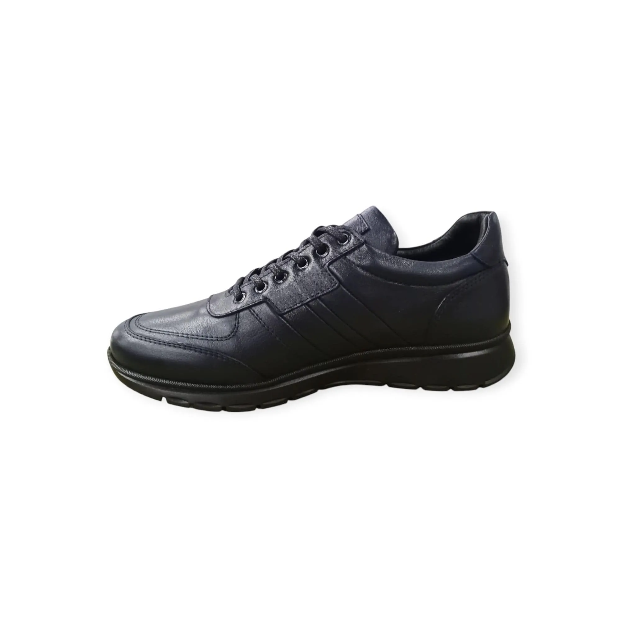 The Marcomen Men's Leather Sneaker Navy