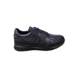 The Marcomen Men's Leather Sneaker Navy