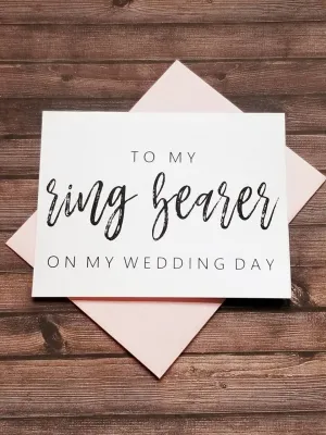 To My Ring Bearer