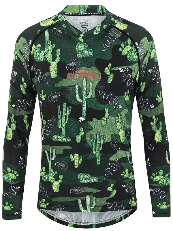 Totally Cactus Men's Long Sleeve MTB Jersey