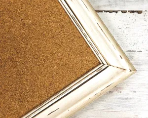 Vintage distressed framed cork board
