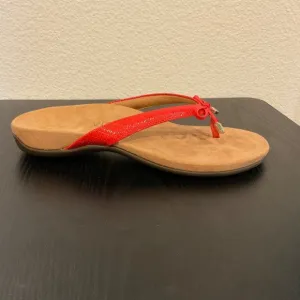 VIONIC Bella Sandal Red Toepost Sandal Size 7.5