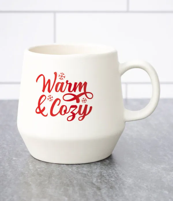 Warm & Cozy –  White Christmas Mug