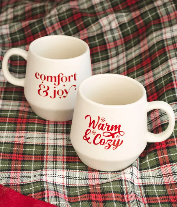 Warm & Cozy –  White Christmas Mug
