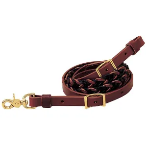 Weaver Leather Two-Tone Latigo Leather 5-Plait Roper Rein, 3/4" x 8'