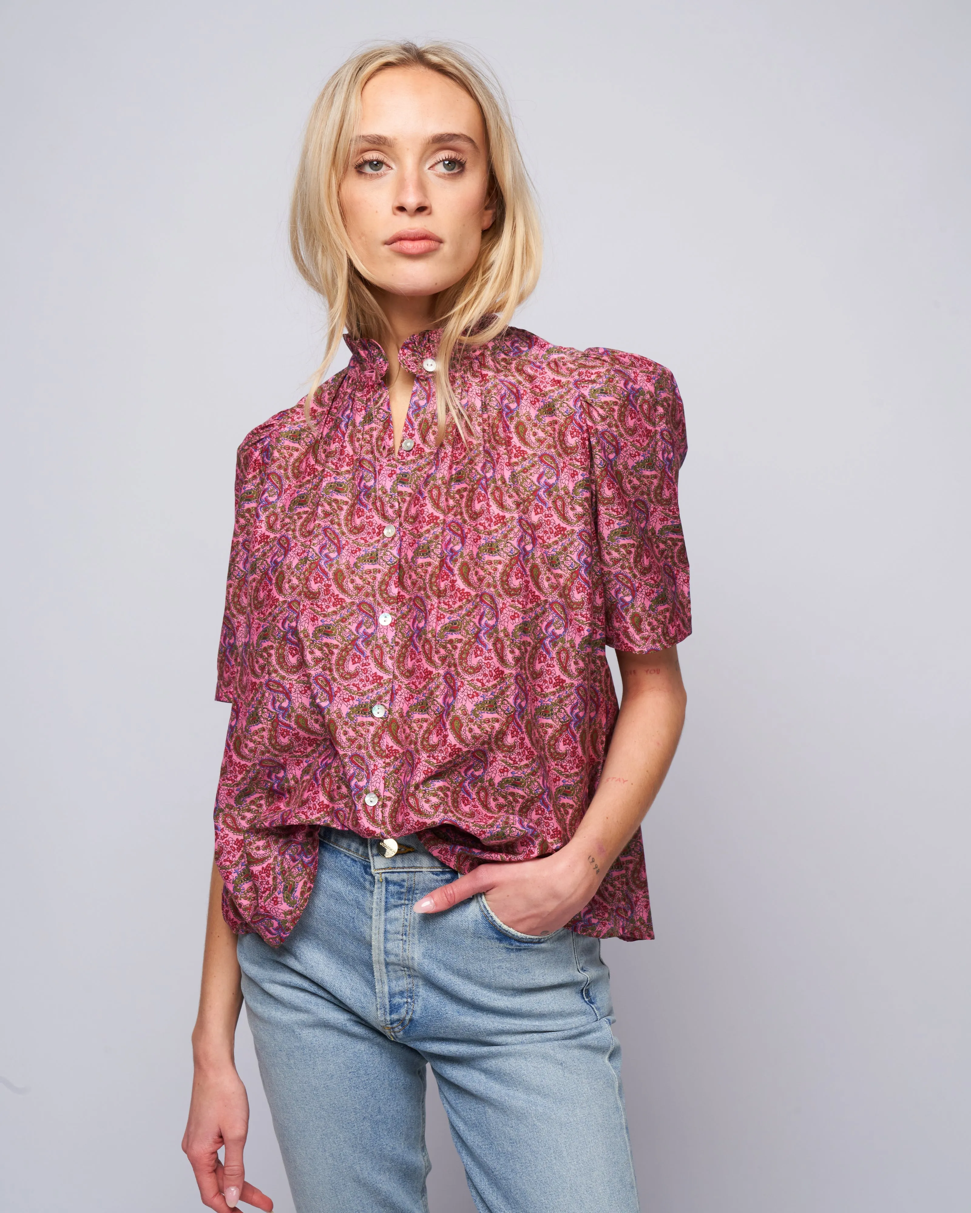 winnie harissa shirt - pink cerise