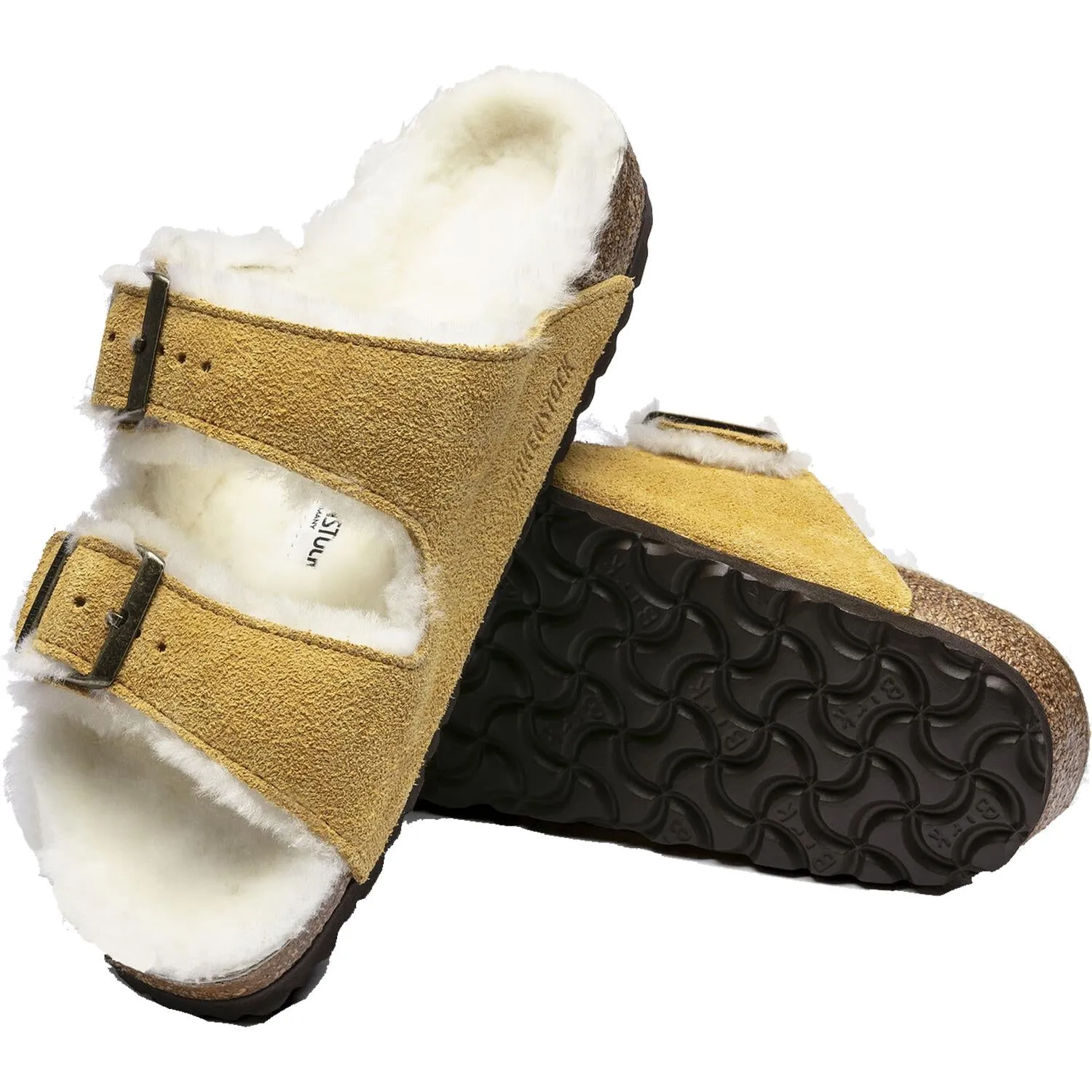 Women's Birkenstock Arizona Shearling Ochre Suede
